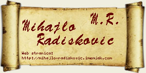 Mihajlo Radišković vizit kartica